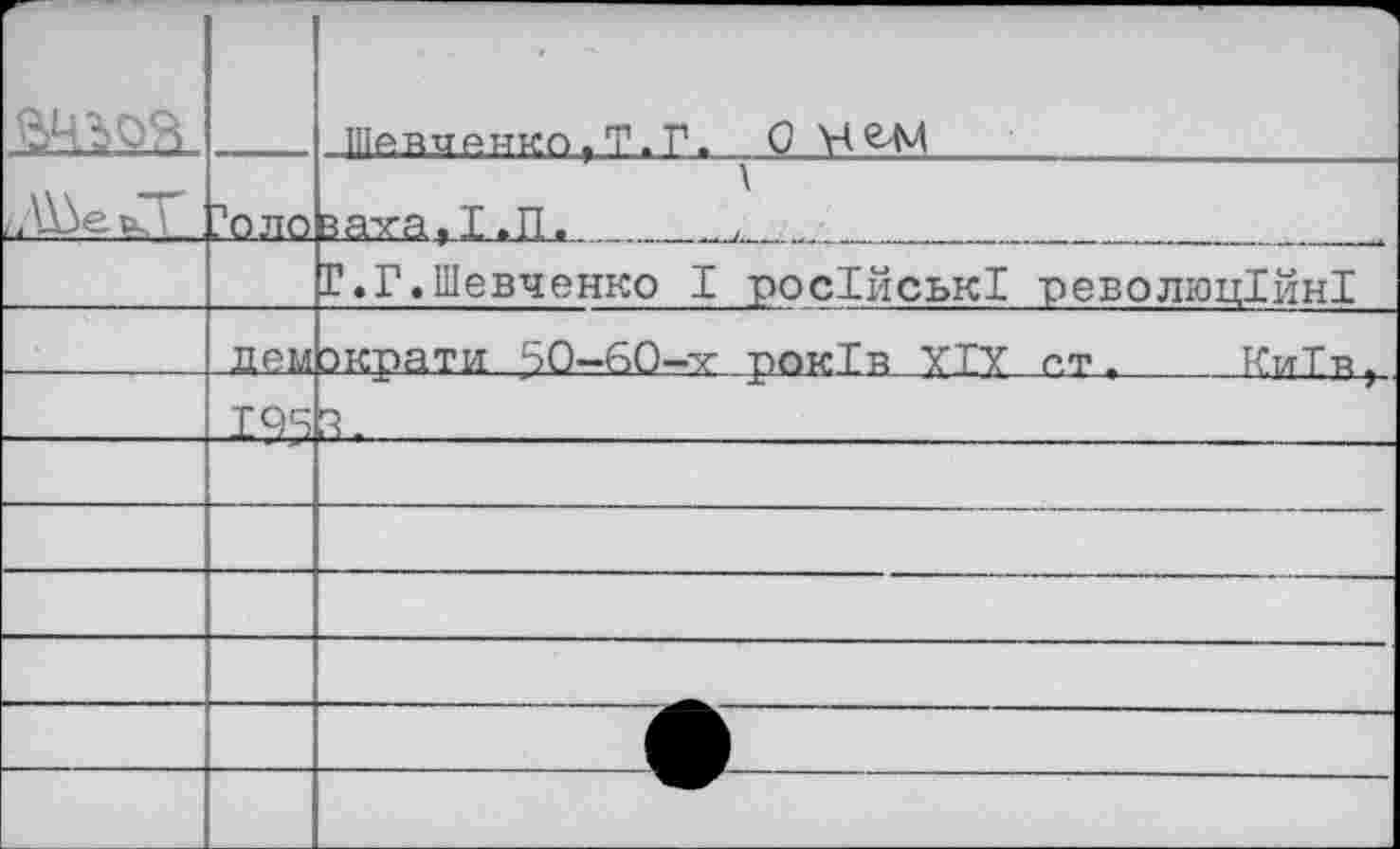 ﻿		ШйВпенко.Т.Г. 0 М^М
		адхаЛЛ*	,	, Г.Г.Шевченко I росТйськ! революцТйн!
	дем	экрати 50-60--Г рокТв ХТУ г.т ,	ИиТп,
	195	3.
		
		
		
		
		
		